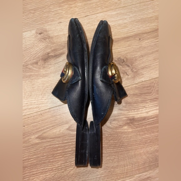 Authentic - Used - Gucci Black Leather Open Back Flats - Picture 10 of 10